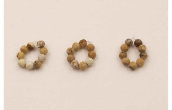 aro de 9 Piedras Cuarzo Tonos Marrones