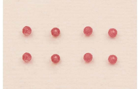 Cubo Facetado de 2,5mm Cuarzo Frambuesa