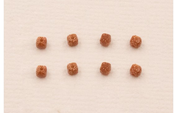 Cubo Facetado de 2,5mm Cuarzo Marrón efecto brillo