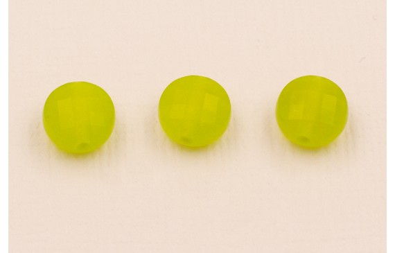 Disco Facetado 10*10*5mm Jade Verde