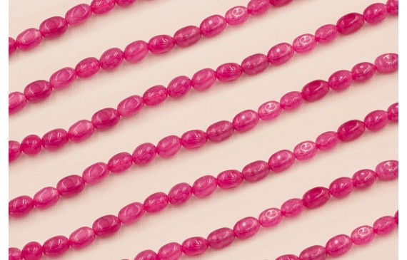 Pepita Jade 6*5mm color Granate