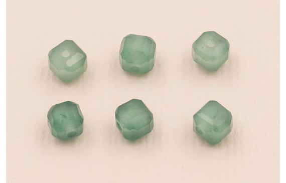 Cubo Biselado Piedra 4*4mm Color  Gris Azulado