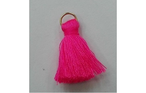 Pompon 25mm con anilla dorada Rosa Coral Pompon 25mm con anilla dorada Rosa Coral