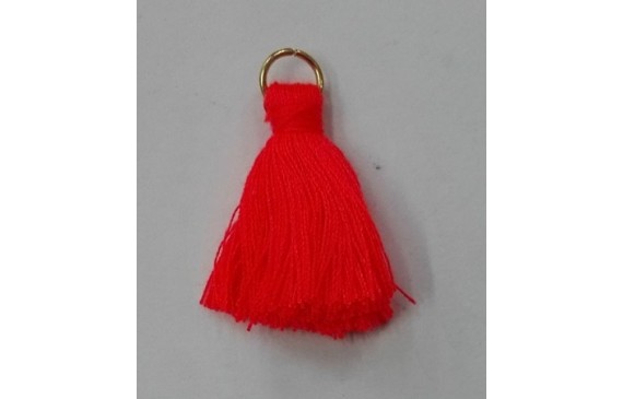 Pompon 25mm con anilla dorada Naranja Pompon 25mm con anilla dorada Naranja