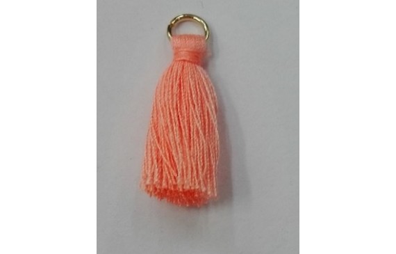 Pompon 25mm con anilla dorada Salmon Pompon 25mm con anilla dorada Salmon