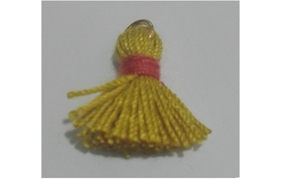 Pompon bicolor 16mm Amarillo-Caldera