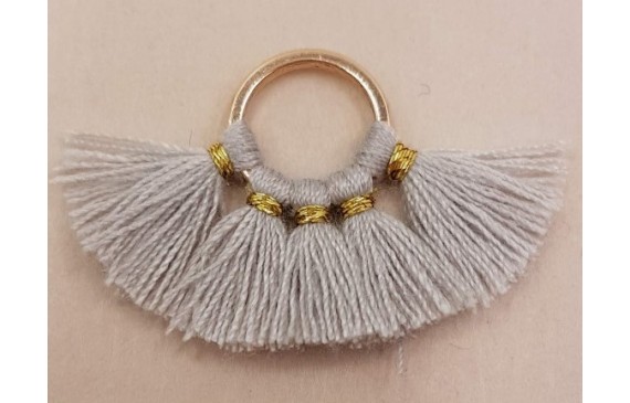 Aro 10mm Multipompón Gris Claro