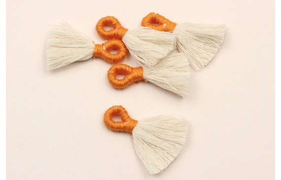 Fleco 35mm blanco y  naranja