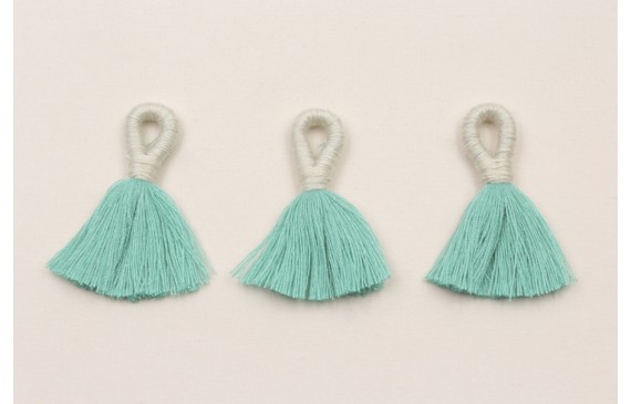 Fleco 35mm blanco y verde Turquesa Fleco 35mm blanco y verde Turquesa