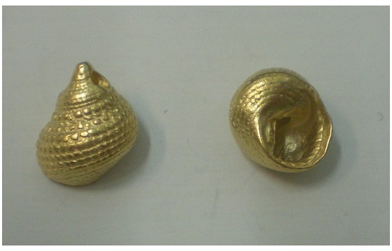 Colgante caracola 14*12mm Oro Mate Colgante caracola 14*12mm Oro Mate