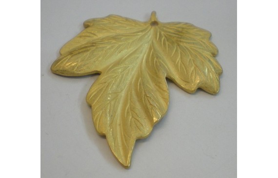 Cuenta Hoja Grande 60*50mm Oro Mate