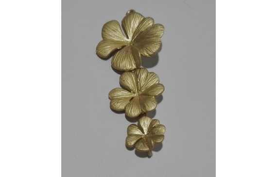 Colgante Trio Flores 12*40mm O.Mate Colgante Trio Flores 12*40mm O.Mate