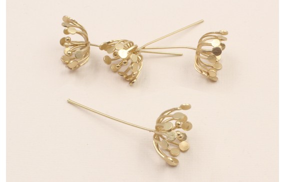 Cuenta Flor grande estambres 20mm diam. O.Mate Cuenta Flor grande estambres 20mm diam. O.Mate