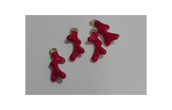 Colgante Coral esmaltado 12mm Rojo Colgante Coral esmaltado 12mm Rojo