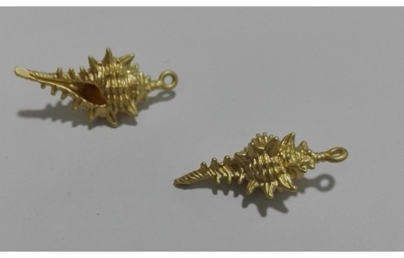 Colgante Caracola 23*10mm Oro Mate