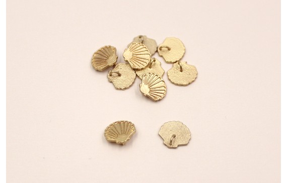 Cuenta Concha colgante 10*10mm oro mate Cuenta Concha colgante 10*10mm oro mate