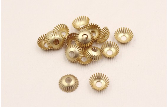 Casquilla pestañas 12*4mm Oro Mate