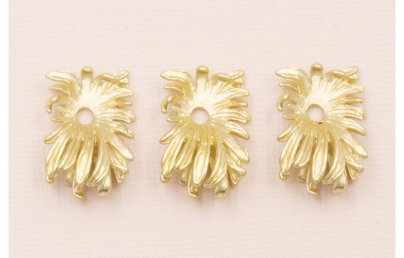 Cuenta Flor 25*16mm Oro Mate Cuenta Flor 25*16mm Oro Mate