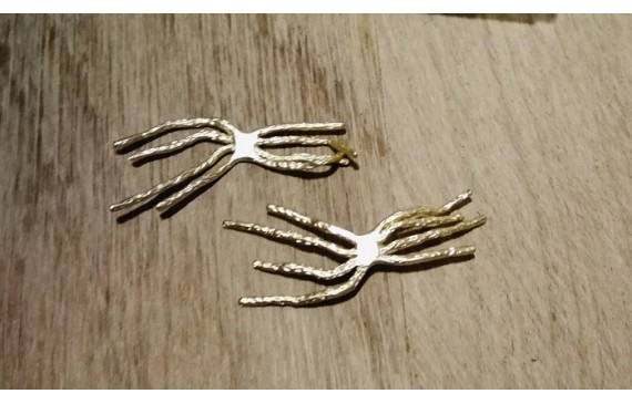 Coral araña 30*10mm Oro Mate