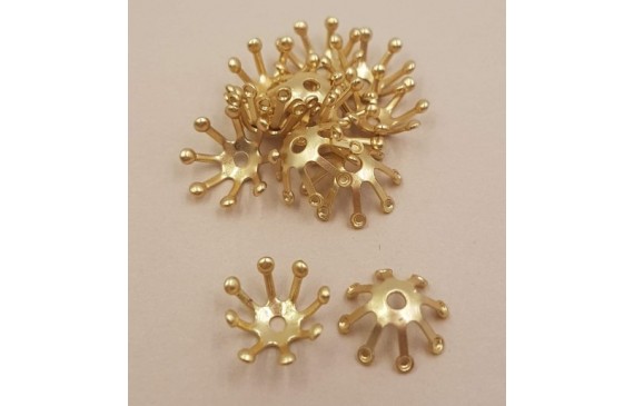 Casquilla pestañas 10mm Oro Mate Casquilla pestañas 10mm Oro Mate