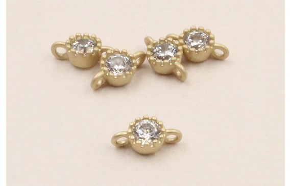 Pieza Brillo de 3mm con 2 anillas Oro