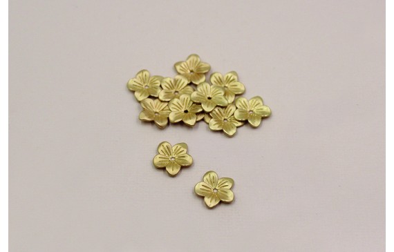 Pieza Flor 12mm Oro Mate
