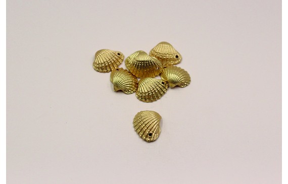 Colgante almeja 22*18mm Oro Mate Colgante almeja 22*18mm Oro Mate