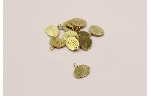 Pieza Concha 9mm Acero Inoxidable baño Oro