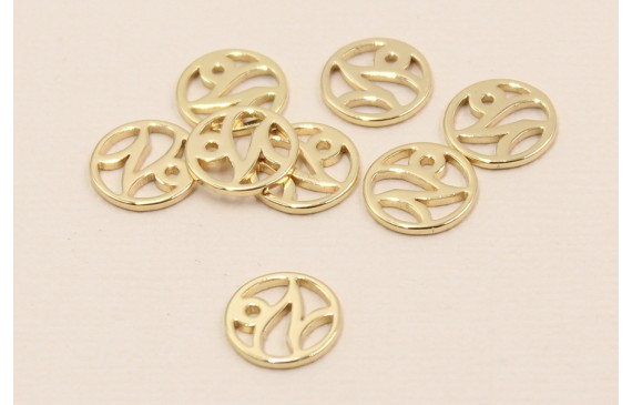 Disco 10mm signo Zodiaco Capricornio Oro Disco 10mm signo Zodiaco Capricornio Oro