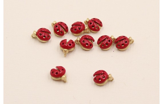 Cuenta Mariquita esmaltada 7*6*4mm