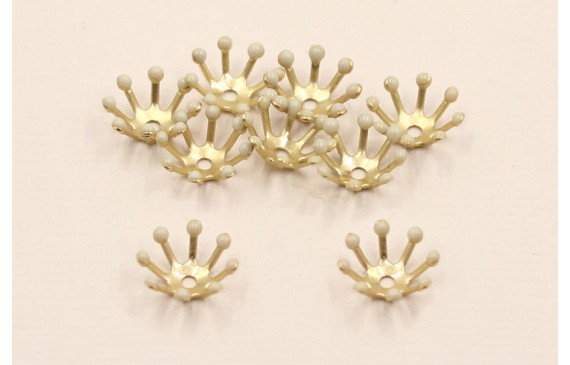 Casquilla 10mm con 8 pestañas esmaltadas Crema