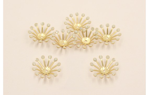 Casquilla Sol 18mm Puntas esmaltadas Beige