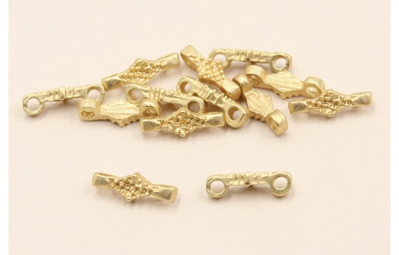 Entrepieza labrada 12*5mm Dorado Mate