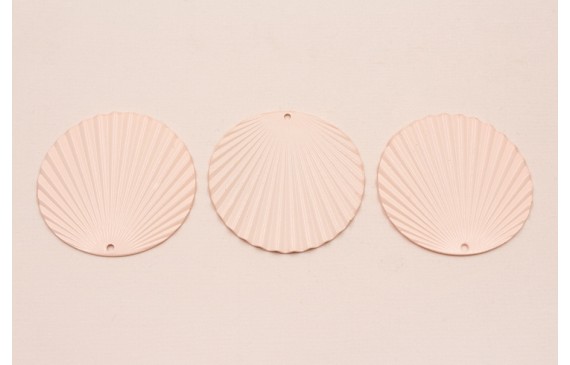 Disco ondulado 37mm Esmaltado Melocotón Disco ondulado 37mm Esmaltado Melocotón