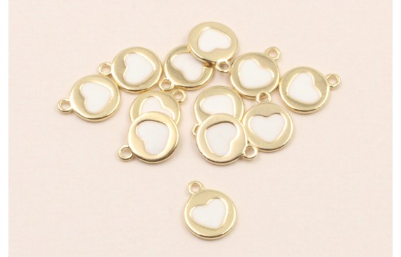 Chapita corazon Blanco 7mm Chapita corazon Blanco 7mm