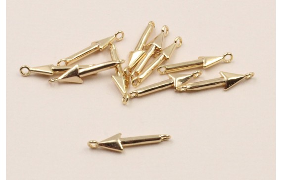 Entrepieza Flecha Oro 14*3mm