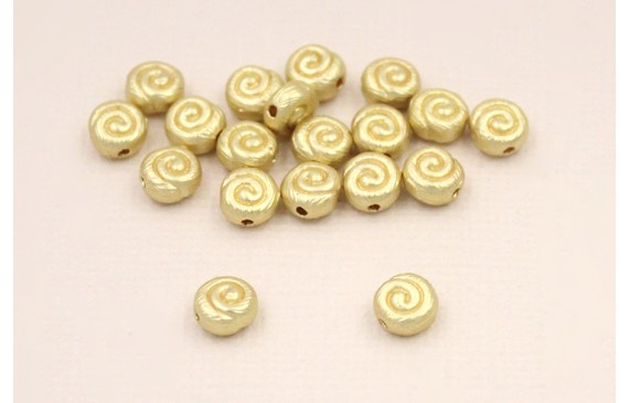 Cuenta Caracolillo de 5*3mm Dorado Mate