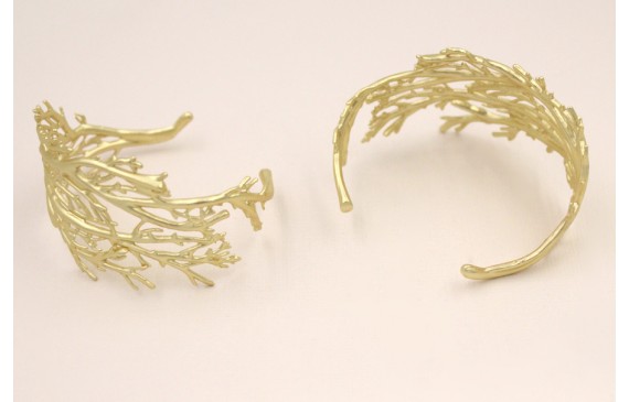 Brazalete de Coral 30mm Dorado Mate