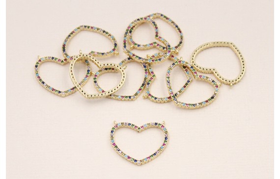 Corazón mricrobrillos 20*16mm