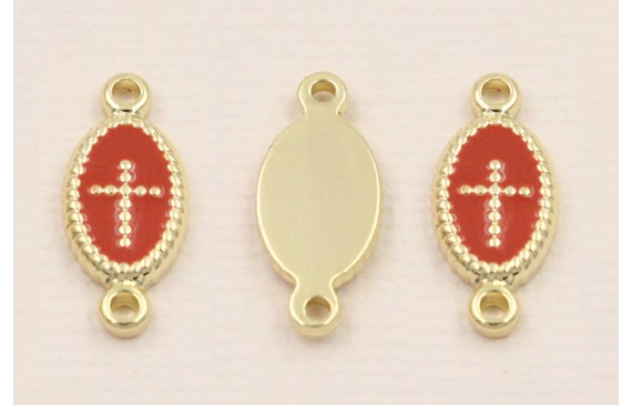 Colgante Stainless Steel: 15*10 Cruz Rosa