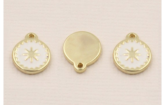 SColgante tainless Steel 10mm estrella Blanca