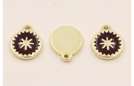 Colgante Stainless Steel 10mm estrella Marrón