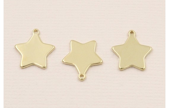 Cuenta Acero Estrella acero 11mm diametro ORO