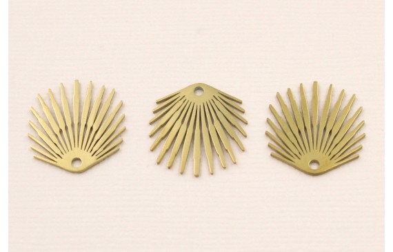 Cuenta Acero Concha Acero 12*18mm Oro