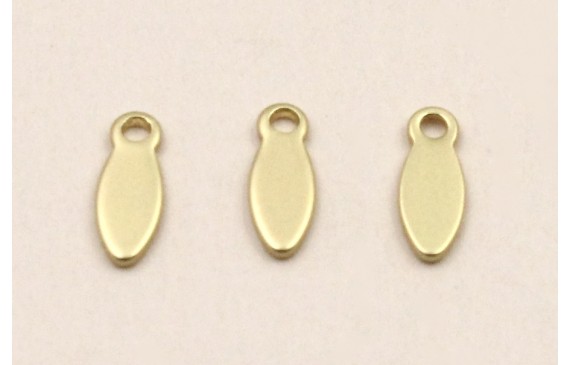 Colgante pétalo 7*3mm Dorado Mate Colgante pétalo 7*3mm Dorado Mate