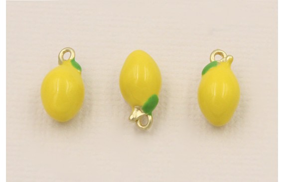 Colgante limón 11*6mm diametro amarillo