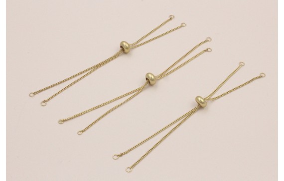 Pulsera Preparada. cadenas de 10cm y anilla cierre