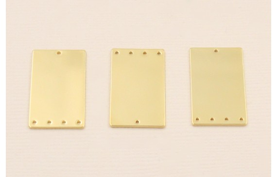 Pieza Rectangulo de 25*15mm Dorado