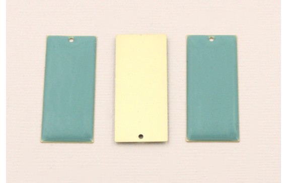 Cuenta Rectangulo 38*15 D.Mate Esmalte Azul piedra Cuenta Rectangulo 38*15 D.Mate Esmalte Azul piedra