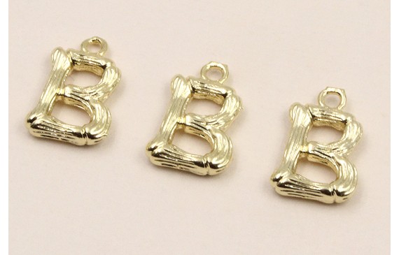 Colgante Letra B latón Dorado 15*10mm Colgante Letra B latón Dorado 15*10mm